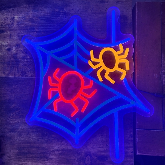 Neon Spider Web Sign - Picture 4 of 7